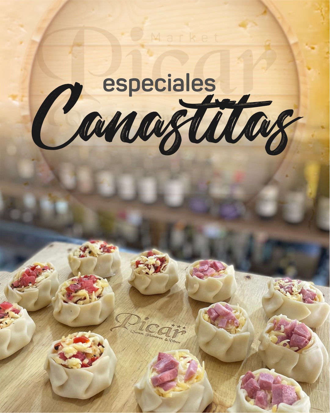 Canastitas especiales rellenas x 6 unidades