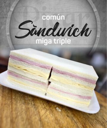 Sándwich Miga triple común x 12 unidades
