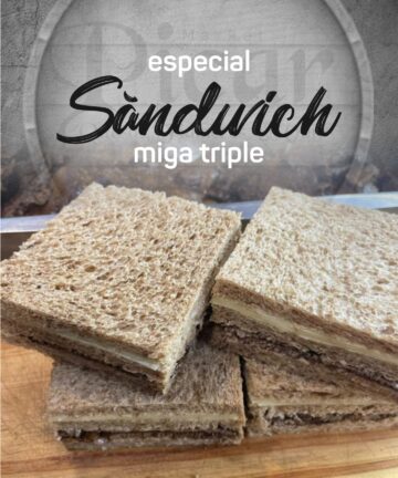 Sándwich Miga triple Especial x 12 unidades