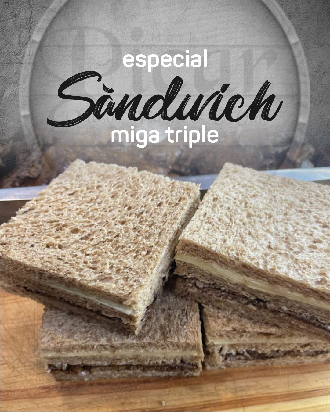 Sándwich Miga triple Especial x 12 unidades