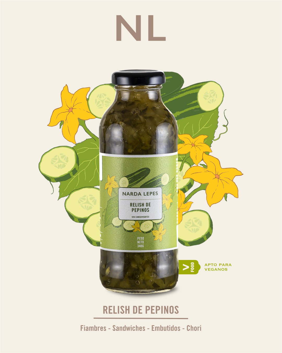 Relish de Pepinos Narda Lepes x310grs