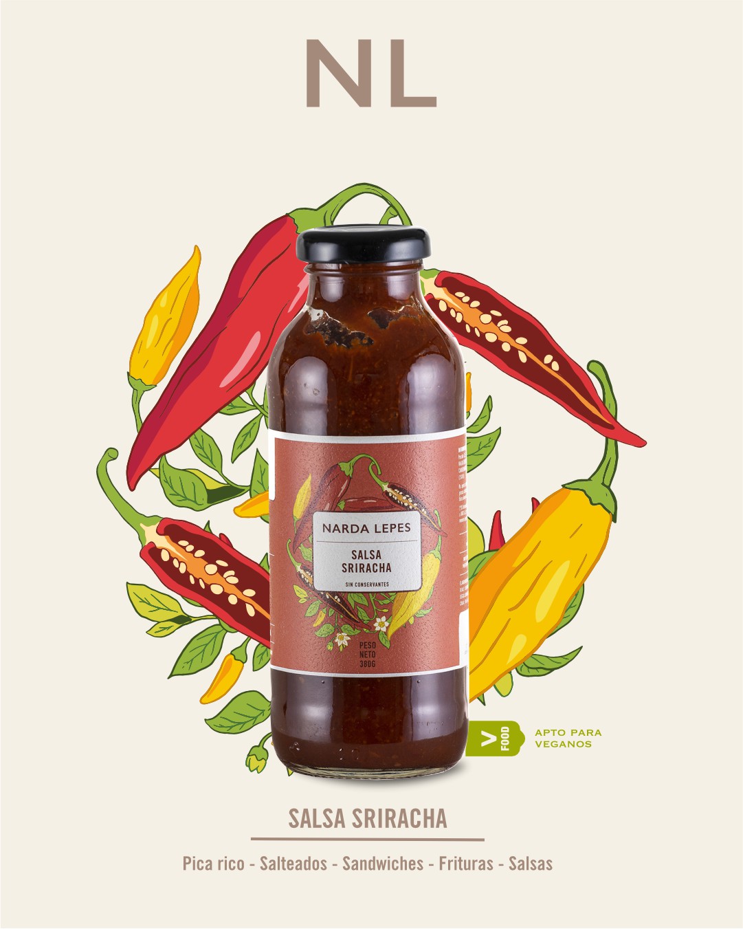 Salsa Sriracha Narda Lepes x 310grs