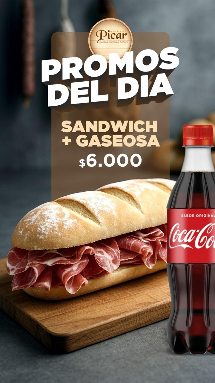 Promo del Día Sandwich+Gaseosa