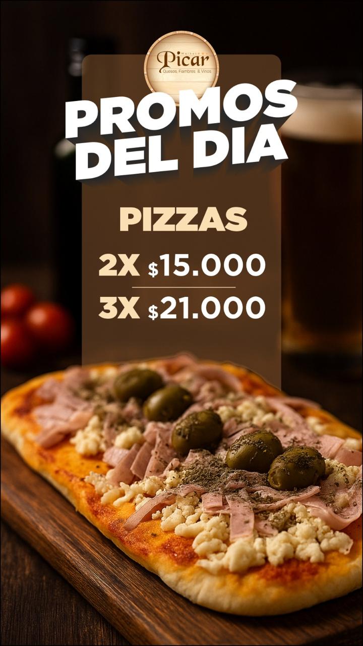 Promo del Día Pizzas x2
